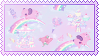 pastel graphics!!!! 🎠stamps made by me; credits not needed but appreciated (⁠ᵔ⁠ᴥ⁠ᵔ⁠) blinkies not mine