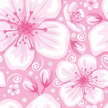 seamless glitter pink flowers spring background