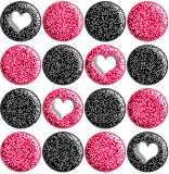 Pink&Black Dots w/Hearts