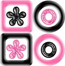 Pink & Black Circles & Squares