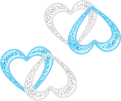 Blue/Silver Hearts